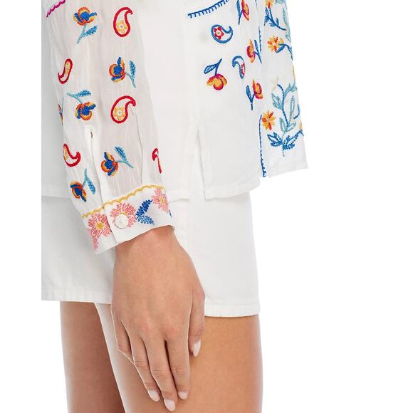 NEW JOHNNY WAS Zodea Almeria Embroidered Blouse, Size XL - Picture 9 of 10